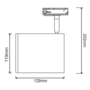 Aca-Lighting ^TRACK SPOT AR111 3C BLACK No68