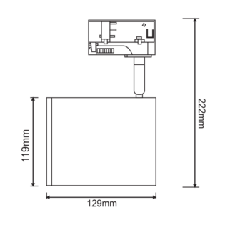 Aca-Lighting ^TRACK SPOT AR111 4C WHITE No68