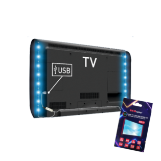 Ταινίες LED κι Εξαρτήματα USB TV LED SMD STRIP KIT RGB 2X50CM 2X2.4W IP65 WITH WIRE BUTTON CONTROLLER