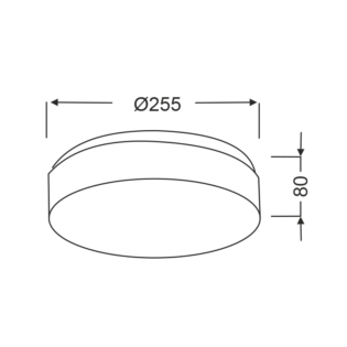 Όροφής ΠΛΑΦΟΝΙΕΡΑ ΛΕΥΚΟ ΓΥΑΛΙ 2x40W Φ25 PARFAIT