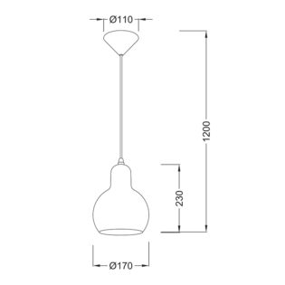 Προσφορές ΚΡΕΜΑΣΤΟ ΚΕΧΡΙΜΠΑΡΙ ΓΥΑΛΙ Φ17cm 1X40W E27 BLOOM