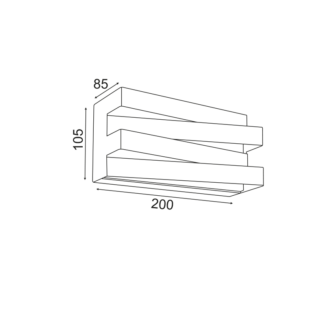 ΕΠΙΤΟΙΧΟ Φ/Σ LED 12W 3000K 960LM ΛΕΥΚΟ ΜΕΤ/ΚΟ 20X11X9CM MILANO