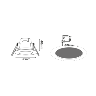 Aca-Lighting LED SPOT IP65 N.M. ROUND 5W 3.000K 230V AC 400Lm 120° Ra80