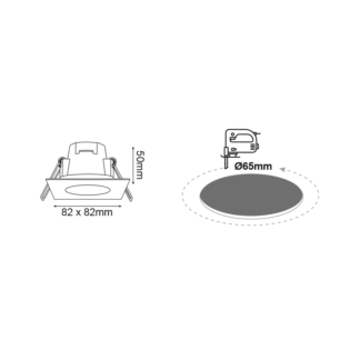 Επαγγελματικός Φωτισμός LED SPOT IP65 SQUARE ROUND 5W 3.000K 230V AC 400Lm 120° Ra80