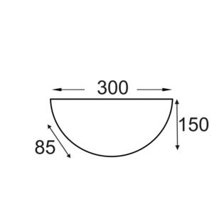 ΑΠΛΙΚΑ 30cm ΜΕΛΙ ΓΥΑΛΙ ALBATRE