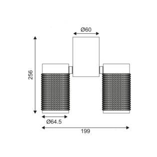 Όροφής ΟΡΟΦΗΣ Φ/Σ 2ΧGU10 ΜΑΥΡΟ ΑΛΟΥΜΙΝΙΟ 6,5X20X26CM MEGATRON1