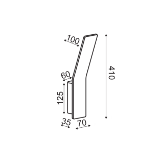 ΕΠΙΤΟΙΧΟ Φ/Σ LED 9W 3000K ΑΛΟΥΜΙΝΙΟ ΜΑΥΡΟ 40X7X12CM ZEN