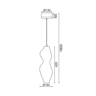 Κρεμαστά ^ ΥΠΟ ΚΑΤΑΡΓΗΣΗ ΚΡΕΜΑΣΤΟ Φ/Σ LED 20W 3000K 1600LM 360º ΑΚΡΥΛΙΚΟ D16ΧH180CM CARYATID