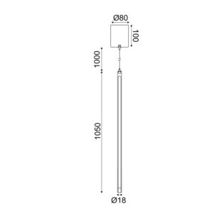 Κρεμαστά ^ΚΡΕΜΑΣΤΟ Φ/Σ LED 18W DIM ΑΦΗΣ 3000K 920LM AVENUE ΛΕΥΚΟ ΜΕΤ/ΚΟ IP20 D8XD1,8XH250CM