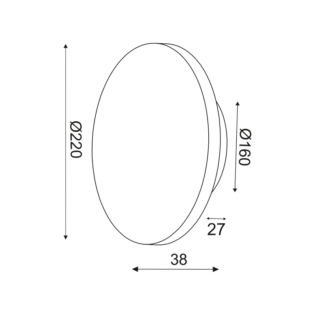 ΕΠΙΤ Φ/Σ LED 10W 3000Κ ΑΝΤΙΚΕ ΟΡΕΙΧΑΛΚΟ MDF ΚΥΚΛ Φ22ΧΗ3,6CM ECLIPSE