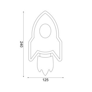 Επιτοίχια ΕΠΙΤΟΙΧΟ Φ/Σ LED 5.5W 3000K 385LM NASA ΜΠΛΕ MDF 24X13X3.8CM