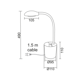 ΠΡΟΪΟΝΤΑ NETTO LED Φ/Σ ΓΡΑΦΕΙΟΥ 5W 4000Κ ΜΟΛΥΒΟΘΗΚΗ ΜΠΛΕ 230V Φ11ΧΗ49CM HULLEN