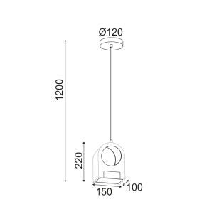 ^ ΚΡΕΜΑΣΤΟ Φ/Σ LED 10W 3000K 800LM ΞΥΛΟ+ΑΚΡΥΛΙΚΟ 15X10XH120CM YOKO