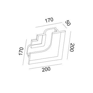 Οροφής ^ΓΥΨΙΝΟ TRIMLESS ΦΩΤΙΣΤΙΚΟ ANDIE ΔΕΞΙΑ ΓΩΝΙΑ 20x20x5CM