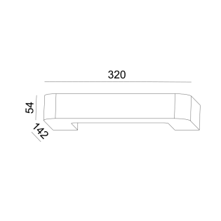 ^ΓΥΨΙΝΟ ΕΠΙΤΟΙΧΟ Φ/Σ 1XR7S118mm FOGA 32×14,2×5,4CM