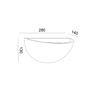 Φωτιστικά Γύψινα ^ΓΥΨΙΝΟ ΕΠΙΤΟΙΧΟ Φ/Σ 1XE27 HERLO 28x14x13CM