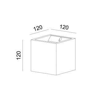 Επιτοίχια ^ΕΠΙΤΟΙΧΟ Φ/Σ 1xG9 BLOCK ΤΣΙΜΕΝΤΟ 12x12x12CM