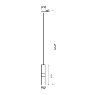 ΚΡΕΜΑΣΤΟ Φ/Σ 1XGU10 ΜΑΥΡΟ ΜΕΤΑΛΛΙΚΟ D8XH120CM DA VINCI