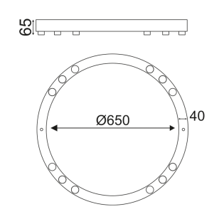 Οροφής NETTO ΟΡΟΦΗΣ Φ/Σ LED 36W COB ΜΑΥΡΟ ΑΛΟΥΜΙΝΙΟ 3000K 3240LM D65ΧΗ6,5CM MAGNETO