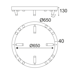 Όροφής ΟΡΟΦΗΣ Φ/Σ LED 48W COB ΜΑΥΡΟ ΑΛΟΥΜΙΝΙΟ 3000K 4320LM D65ΧΗ6,5CM MAGNETO