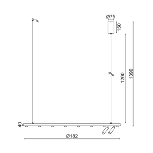 Κρεμαστά NETTO ΚΡΕΜΑΣΤΟ Φ/Σ LED 30W COB ΜΑΥΡΟ ΑΛΟΥΜΙΝΙΟ 3000K 2700LM 120X4ΧH139CM MAGNETO