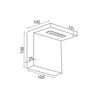 ΠΡΟΪΟΝΤΑ NETTO Φ/Σ LED UPSIDE TETRIS ΜΑΥΡ 4W 230V 3000K 30000hrs 10X10X10CM TETRIS