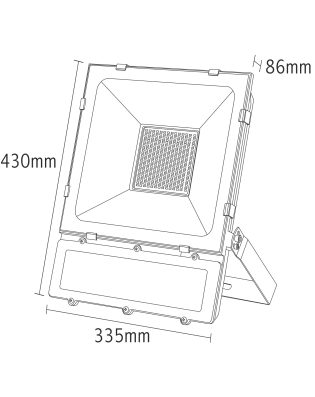 LED FLOOD LIGHT IP66 150W 3000K 230V 13800Lm 1pcs/cart