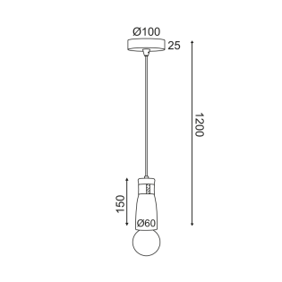 Κρεμαστά ΚΡΕΜΑΣΤΟ Φ/Σ 1ΧΕ27 ΞΥΛΟ+ΔΕΡΜΑ D6XH120CM MEMPHIS