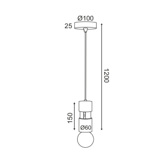 Κρεμαστά NETTO ΚΡΕΜΑΣΤΟ Φ/Σ 1ΧΕ27 ΞΥΛΟ+ΔΕΡΜΑ D6XH120CM MEMPHIS