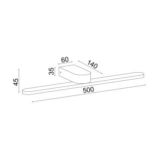 ^ΕΠΙΤΟΙΧΟ Φ/Σ LED 16W 4000K 1040LM ΛΕΥΚΟ ΜΕΤ/ΚΟ IP44 50Χ12Χ4CM PHOEBE