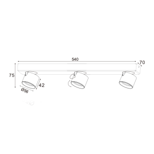 Όροφής ^ΕΠΙΤΟΙΧΟ Φ/Σ LED 15W COB 80° 3000K 1200LM ΓΚΡΙ ΑΛΟΥΜΙΝΙΟ 54X7XH10CM PLUTO