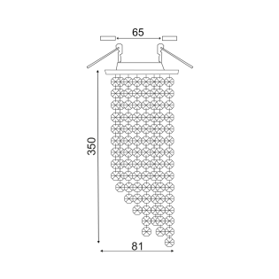 Σποτ ΣΠΟΤ MR16 ΜΕ ΚΡΥΣΤΑΛΛΑ 350X81mm MORIA