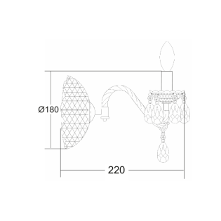 Επιτοίχια ΑΠΛΙΚΑ ΔΙΑΦΑΝΗΣ ΑΚΡΥΛΙΚΗ 1X40W E14 PEGASUS