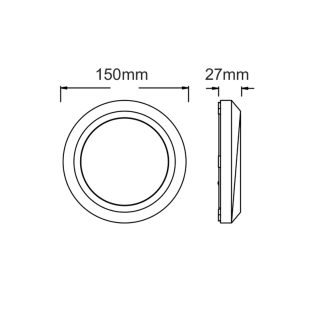 ΑΠΛΙΚ ΕΠΙΤΟΙΧ PC 230V IP65 2,8W 3000K 40X3014LEDEPISTAR200LM