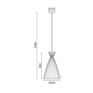 ΚΡΕΜΑΣΤΟ Φ/Σ 1ΧΕ27 BAMBOO D30XH154CM SERIFOS