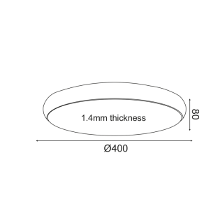 Όροφής ^ΟΡΟΦΗΣ Φ/Σ LED 32W 2560LM 3000K ΜΑΥΡΟ ΜΕΤ/ΚΟ D40XH8CM KALLISTA