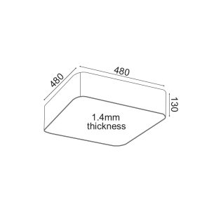 Όροφής ^ΟΡΟΦΗΣ Φ/Σ LED 40W 3200LM 3000K ΛΕΥΚΟ ΜΕΤ/ΚΟ 48X48XH13CM EMERY