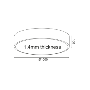 Όροφής ^ΟΡΟΦΗΣ Φ/Σ LED 100W 8000LM 3000K ΜΑΥΡΟ ΜΕΤ/ΚΟ D100XH10CM OPTIMUS