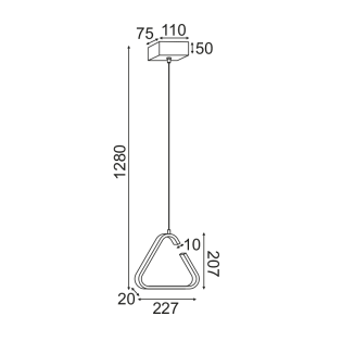 ^ΚΡΕΜΑΣΤΟ Φ/Σ LED 7W 3000K 725LM ΛΕΥΚΟ ΜΕΤΑΛΛΙΚΟ 23X11XH128CM EUCLID2