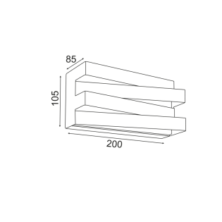 Επιτοίχια ^ΕΠΙΤΟΙΧΟ Φ/Σ LED 12W 3000K 960LM ΜΑΥΡΟ ΜΕΤ/ΚΟ 20X11X9CM MILANO