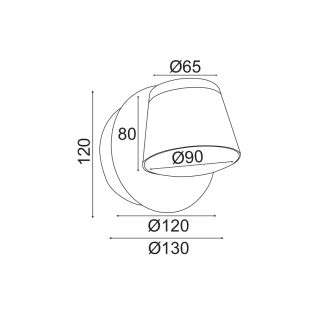 Επιτοίχια ^ΕΠΙΤΟΙΧΟ Φ/Σ LED 8W 3000K 640LM ΜΑΥΡΟ ΜΕΤ/ΚΟ 12X12X13CM LUCIDO