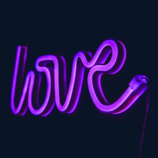 LOVE, 118 NEON LED ΛΑΜΠΑΚΙΑ ΜΕ ΜΠΑΤΑΡΙΑ (3xAA)/USB, ΡΟΖ, IP20, 35.5x2x13cm