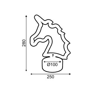 ΜΟΝΟΚΕΡΟΣ, 47 NEON LED ΛΑΜΠΑΚΙΑ ΜΕ ΜΠΑΤΑΡΙΑ (3xAA)/USB, ΡΟΖ, IP20, 25x10x28cm