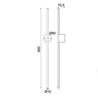 ^ΕΠΙΤΟΙΧΟ Φ/Σ LED 15W 3000K 970LM AVENUE ΜΑΥΡΟ ΜΕΤ/ΚΟ IP20 7,5X8X80CM