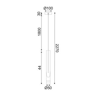 ^ΚΡΕΜΑΣΤΟ Φ/Σ LED 5W 3000K 300LM ESTRELA ΜΑΥΡΟ ΜΕΤ/ΚΟ IP20 D6XH228CM