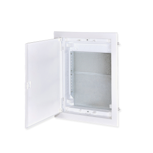 FLUSH MOUNTING ENCLOSURE FOR IT EQUIPMENT – 2 ROWS, WHITE DOOR IP30 IN63A 442X346X92mm