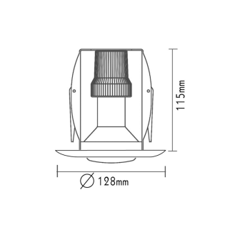 ΣΠΟΤ R63 ΓΚΡΙ  RAL7016M