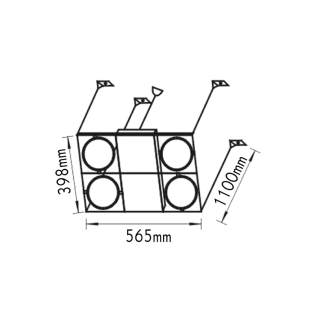 Επαγγελματικός Φωτισμός ΣΠΟΤ ΚΡΕΜΑΣΤΟ G12 150W 4ΦΩΤΟ ΜΕ ΣΥΣ.ΕΝΑΥΣΗΣ