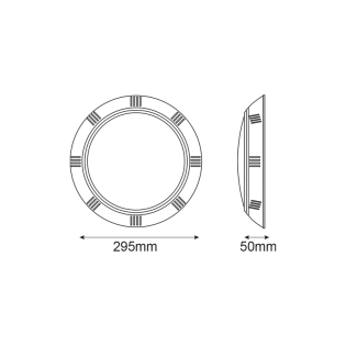 LED PLASTIC POOL LUMINAIRE 25W RGB 90° IP68 12V AC