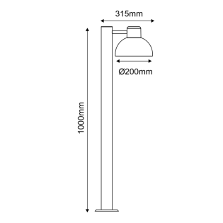 Κολωνάκια ΛΕΥΚΟ ΦΩΤΙΣΤΙΚΟ BERO 1XE27 MAX.10W LED IP44 ΜΕ ΚΟΛΩΝΑ & ΟΠΑΛ PC ΚΑΛΥΜΜΑ